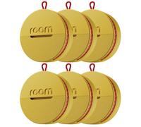 Roam Smart Gps Tracker For Items, Keys & Bags, 6 Pack Yellow, Waterproof, Long Battery, Iphone & Android Compatible