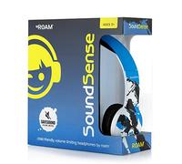 Roam SoundSense Kids Wired On Ear Headphones for Children 3+ with 3.5mm Stereo Plug, Adjustable Headband, Rubberised Finish, Volume Level Protection, Comfort Ear Cushions and Easy Fold Arms - Blue