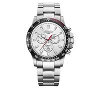 Roamer Men's Chronograph Quartz Watch 861837 Rimini Stainless Steel, Silver/Black/Silver - 861837 41 15 20, Bracelet