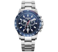 Roamer Men's Chronograph Quartz Watch 861837 Rimini Stainless Steel, Silver/Blue/Blue - 861837 41 45 20, Bracelet