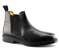 Roamer Mens Leather Flexible Fuller Fit Chelsea Dealer Ankle Boots Shoes Size - Black - UK 6