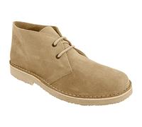 Roamers Men's Real Suede Round Toe Unlined Desert Boots - Camel - Camel - 8 UK