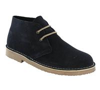 Roamers 2 Eye Desert Boots Mens Boys Real Suede Leather M467 Pointed Toe UK3-12 Navy