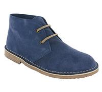 Roamers 2 Eye Desert Boots Womens Real Suede Leather L777 Round Toe UK3-8 (UK6 - US7 - EU40, Denim Blue)