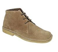 Roamers 3 Eyelet Sand Suede Leather Desert Boots Textile Lining UK 14
