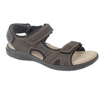 Roamers 3 Touch Fastening Sports Sandal Suede Sock Mens UK 9 Brown