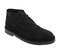 Roamers Adults Unisex Real Suede Unlined Desert Boots - Black - 9 UK - Black - 90% Suede Leather/10% TPR