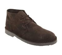 Roamers Adults Unisex Real Suede Unlined Desert Boots - Dark Brown - 8 UK - Dark Brown - 90% Suede Leather/10% TPR