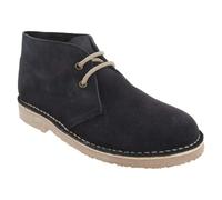 Roamers Adults Unisex Real Suede Unlined Desert Boots - Navy - 11 UK - Navy - 90% Suede Leather/10% TPR