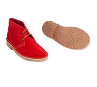 Roamers Adults Unisex Real Suede Unlined Desert Boots - Red - 8 UK - Red