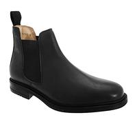 Roamers ARCHIE Mens Twin Gusset Padded Leather Chelsea Boots Black