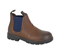 Roamers B820GB Unisex Kids Leather Chelsea Boots Waxy Brown 11