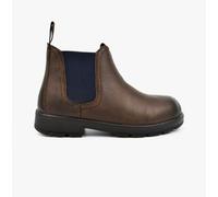 Roamers B820GB Unisex Kids Leather Chelsea Boots Waxy Brown - UK 13 (Small Kids)