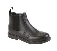 Roamers Boys Leather Ankle Boots - Black - 5 UK - Black