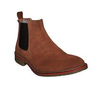 Roamers CALDWELL Mens Suede Leather Chelsea Boots Brown