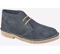 Roamers M467-CS/BS Unisex Suede Desert Boots - Navy - Size UK 10