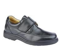 Roamers Damien Mens Extra Wide Fit Touch Fasten Shoes Black