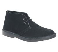 Roamers Desert Boots - Men's Real Suede Round Toe Unlined Boots - Black - 7 UK