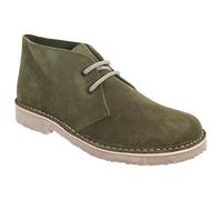 Roamers Desert Boots - Men's Real Suede Round Toe Unlined Boots - Khaki - 4 UK