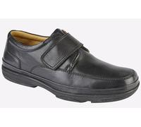 Roamers Dexter Leather Shoes Men's Wide Fit Men's Trainers, Size 9 In Black