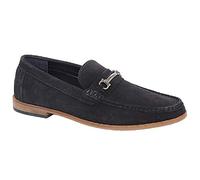 Roamers Dominic Mens Suede Slip On Moccasin Loafers Navy