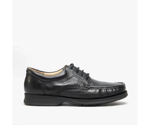 Roamers DYLAN Mens Leather Lace Up Apron Shoes Black - UK 13