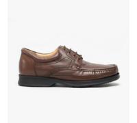 Roamers DYLAN Mens Leather Lace Up Apron Shoes Brown - UK 12