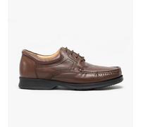 Roamers DYLAN Mens Leather Lace Up Apron Shoes Brown - UK 8