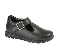 Roamers Girls Leather Mary Janes - Black - Black - 2 UK