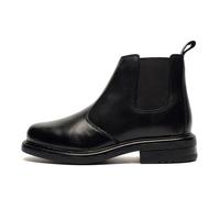 Roamers Greenville Leather Men's | Slip On Shoes | Black | UK Size 7