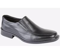 Roamers Harrison Twin Gusset Loafers Men's | Slip On Shoes | Black | UK Size 12