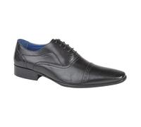 Roamers JONTY Mens Leather Capped Oxford Shoes Black