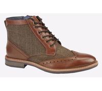 Roamers Kingsbury Ankle Boots Men's | Boots | Tan/Brown Herringbone | UK Size 12