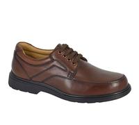 Roamers Leather Extra Wide Fit Men's Shoes Men's Trainers, Size 7 In Brown