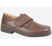 Roamers Litchfield Leather Shoes (Wide Fit) Men's Trainers, Size 11 In Brown