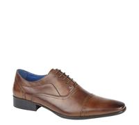 Roamers M 9538 5 Eyelet Punched Cap Oxford Shoes - Burnished Tan - 10 UK