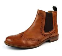 Roamers M143BT Mens Leather Cheslea Pull On Dealer Boots - Tan - 12 UK