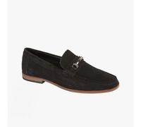 Roamers M595AS Mens Casual Suede Slip-On Loafers Black - UK 12