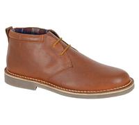 Roamers M755 Mens Tumbled Leather Padded Collar Desert Boots (Brown Leather, UK Footwear Size System, Adult, Men, Numeric, Medium, 9)