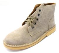 Roamers Mens 5 Eyelet Retro Desert Boots (12, Biege)