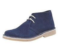 Roamers Men's Classic Suede Desert Boots, Navy, 8 UK