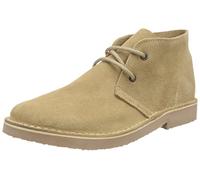 Roamers Men's Classic Suede Desert Boots, Stone, 7 UK