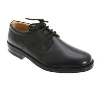 Roamers Mens Flexi Plain Leather Gibson Shoes - Black - Black - 13 UK - 80% Leather/10% TR/10% Textile