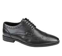 Roamers Mens Brogue Gibson Formal Leather Shoes Black 10 UK