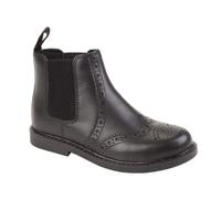 Roamers Men's Leather Ankle Boots in Black | Size: 4 Roamers Black 4