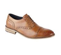 Roamers Mens Leather Brogue (10 UK) (Tan)