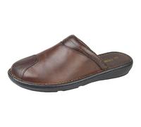 Roamers Mens Leather Clogs - Brown - 12 UK - Brown - 70% Leather/10% PU/10% Synthetic/10% Textile