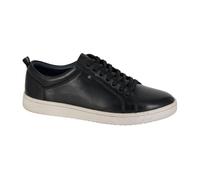 Roamers Mens Leather Trainers - Black - 6 UK - Black - 100% Mixed
