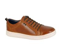 Roamers Mens Leather Trainers - Tan - Tan - 6 UK