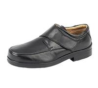 Roamers Mens Leather XXX Extra Very Wide Fit Lightweight Strap Shoes Black 13
